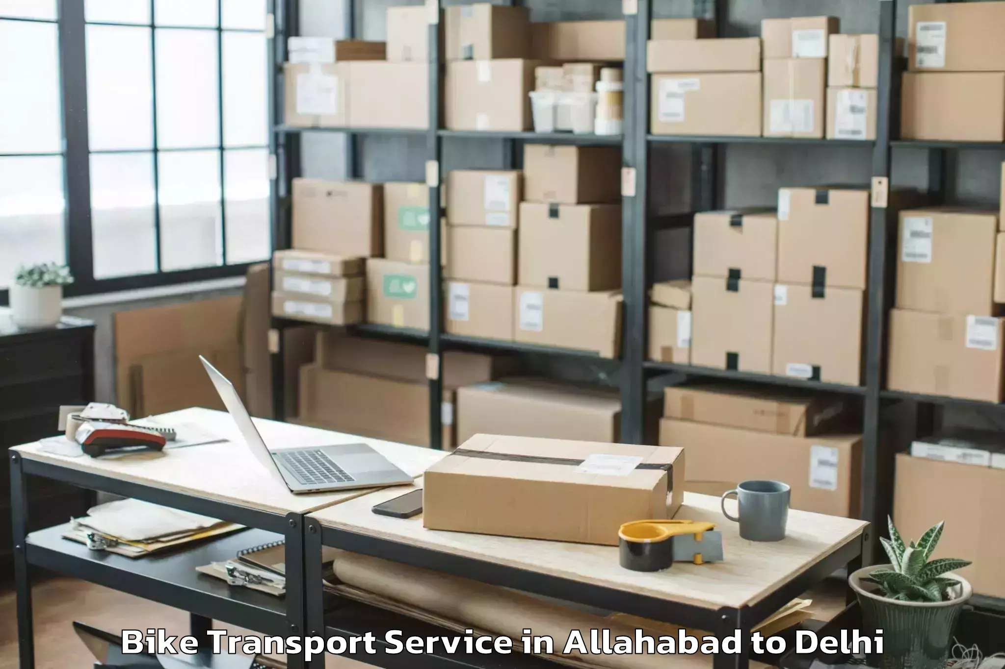 Book Allahabad to Delhi Cantonment Bike Transport Online